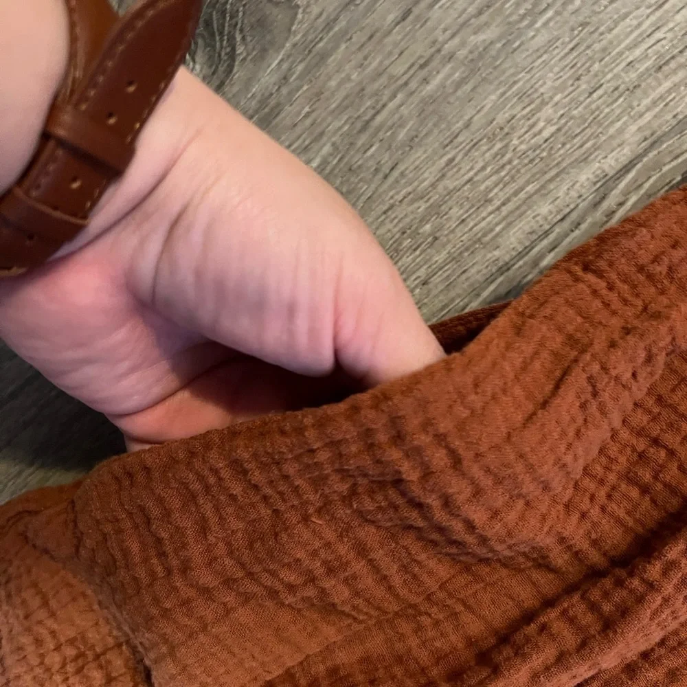 Madewell Rust Brown V-Neck Midi Dress - Picture 6 of 8